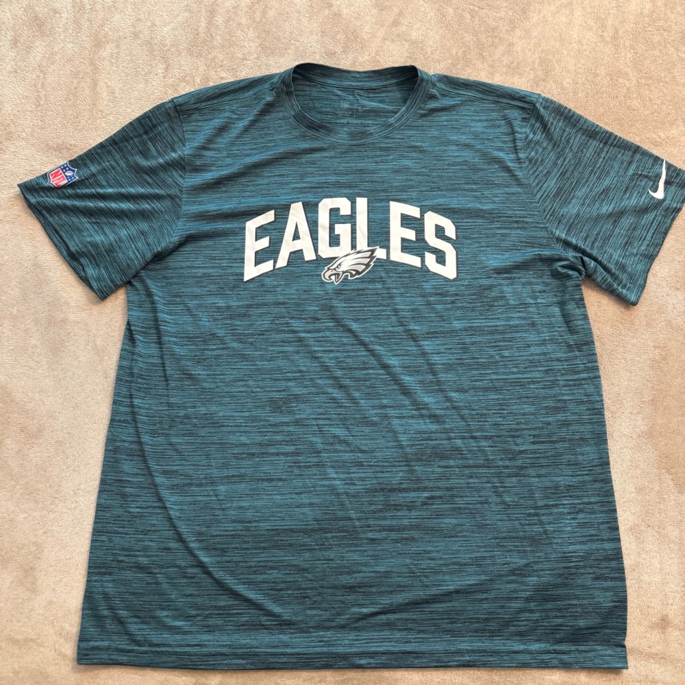 Nike Philadelphia Eagles NFL Dri-FIT Space Dye Shirt Mens XL NS19-3JD Green